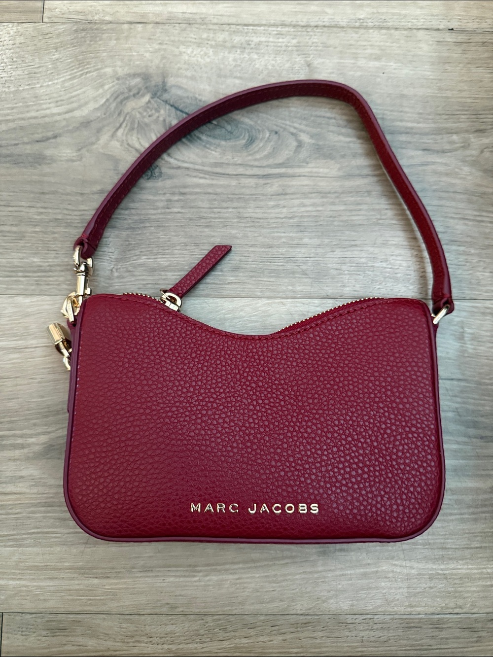 Marc Jacobs Cherry Red Pebbled Leather Crossbody
